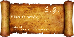 Sima Gusztáv névjegykártya