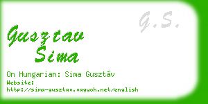 gusztav sima business card